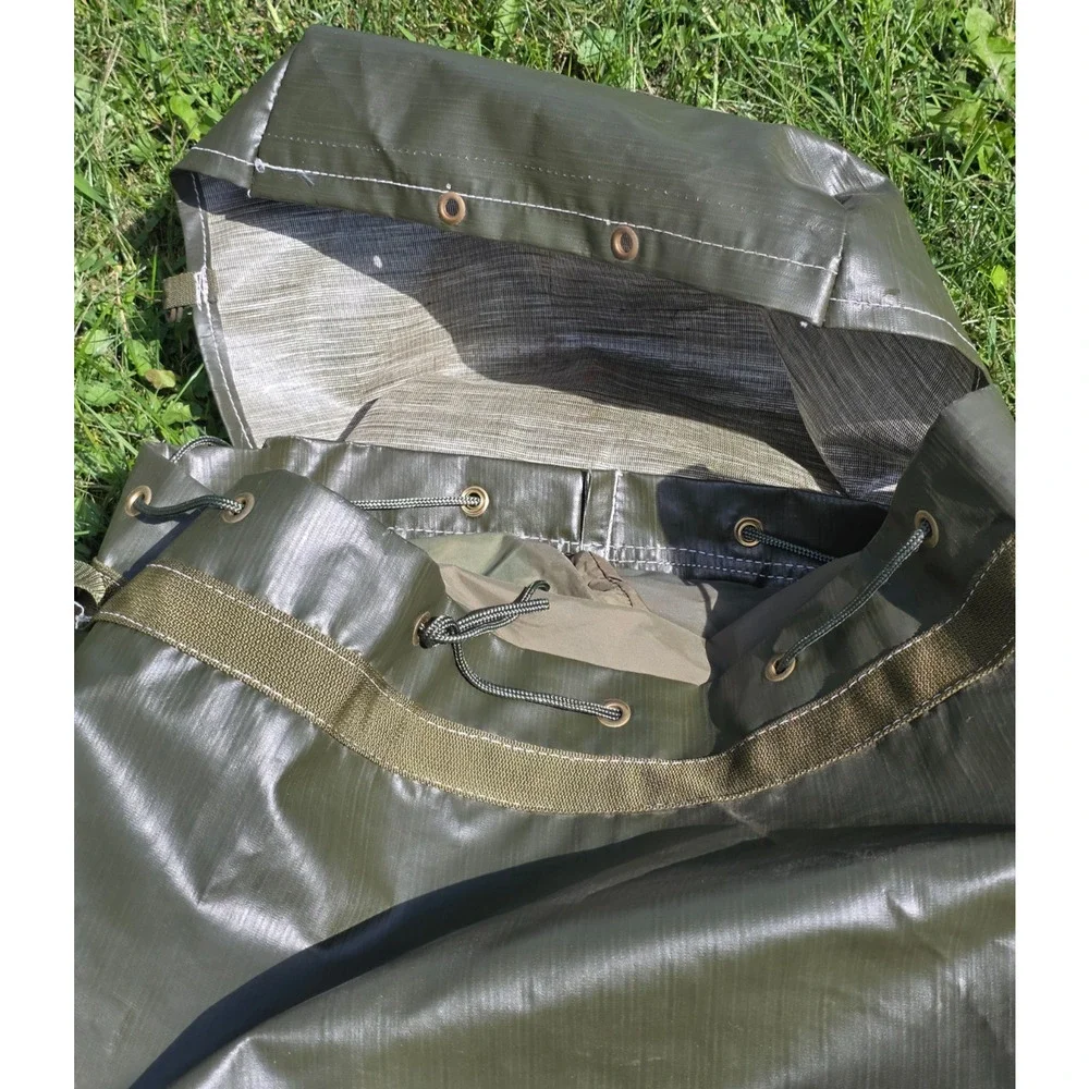 Czech M85 Rubberized Military Dual Access Duffel Bag Transport Bag, Olive Color